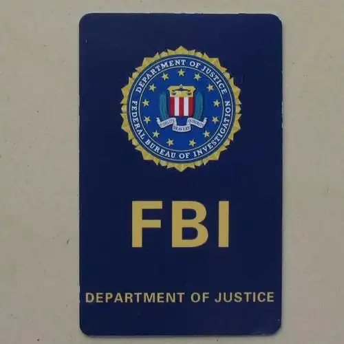 美国联邦调查局 fbi 胸卡 身份证卡片 id身份牌专业二维码 id版