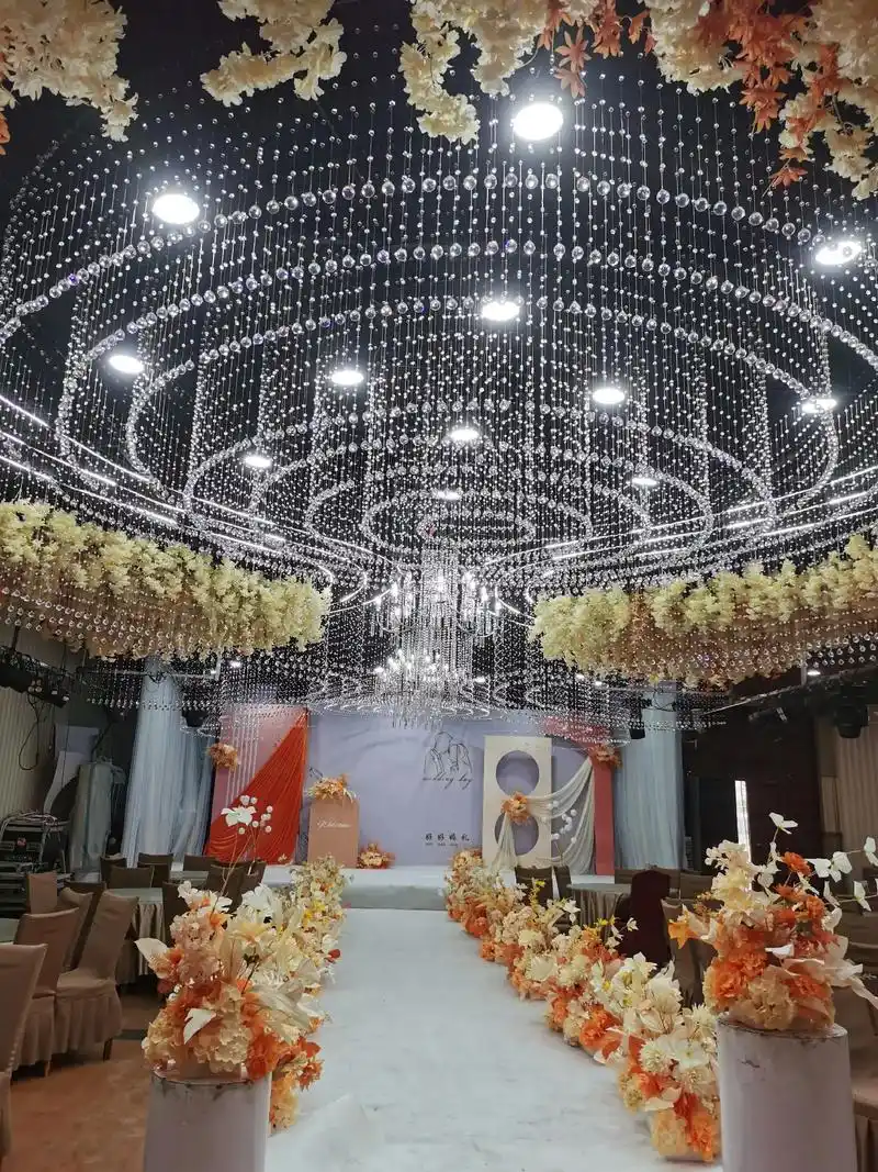 婚礼堂 #喜宴大厅设计效果图 #婚礼花艺布置