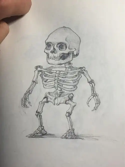 玩家绘画和谐了我自己画各种族骨架手绘