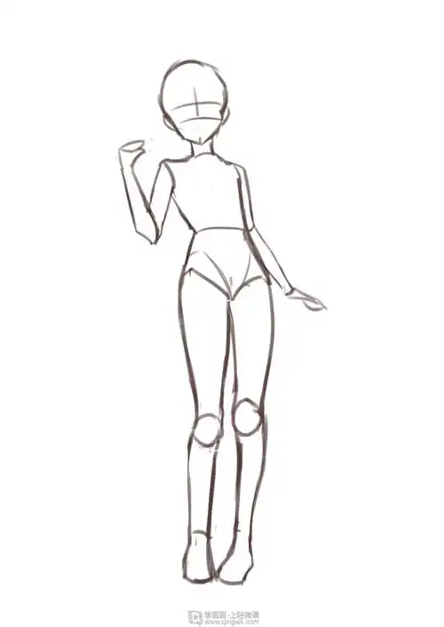 《构图练习之草稿绘制—动漫人物构图基础的练习》by 小小a