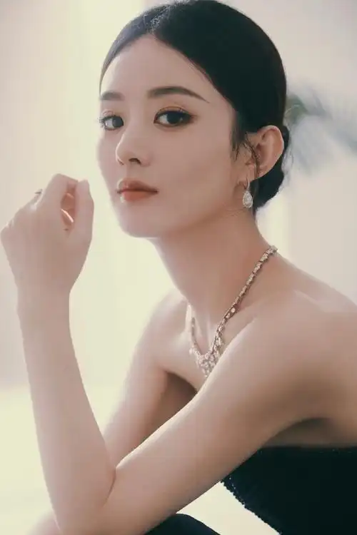 赵丽颖黑色复古裙