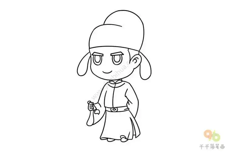 q版古代人物男简笔画