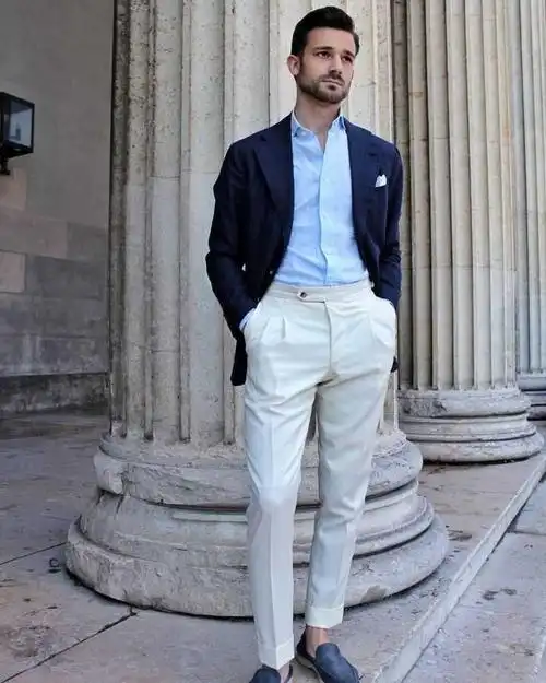 男生夏天怎么穿白裤子好看呢?