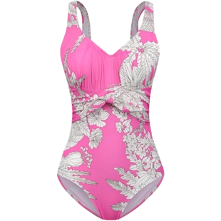 游泳衣女保守平角连体裙式性感聚拢加肥加大码遮肚显瘦泡温泉泳装