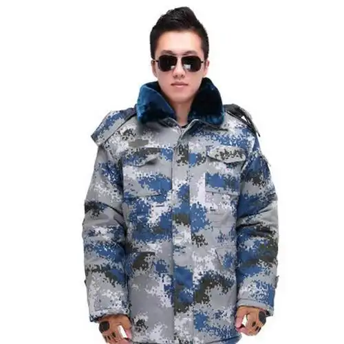 运动户外07式荒漠迷彩作训大衣男冬季中长款棉大衣城市消防加厚棉服军