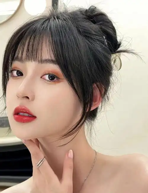 刘海韩式修容发型,分享给你们不会出错的发型韩式八字9595刘海