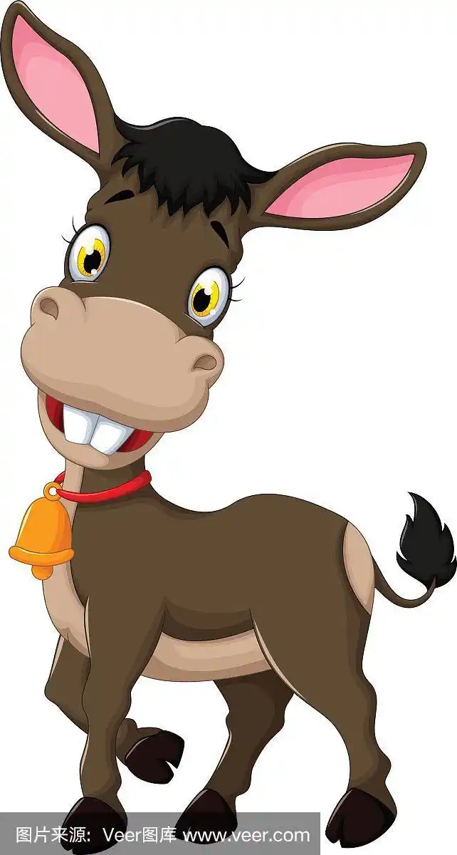 滑稽的驴子卡通造型