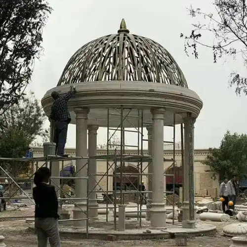 八角钢结构凉亭 钢结构凉亭 钢结构凉亭看台 占秋