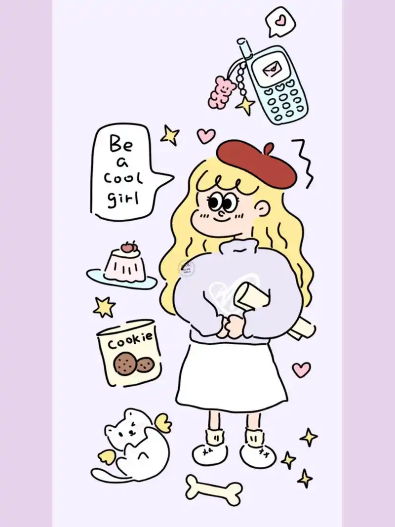 壁纸分享|ins风可爱女孩壁纸|ins简约壁纸