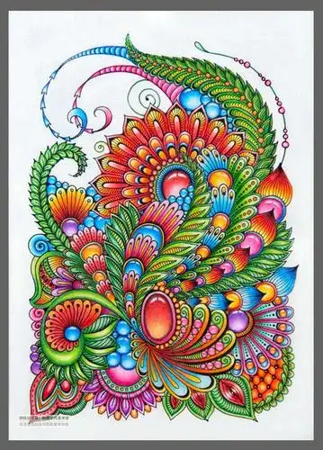 罗城中心小学三年级——《线描装饰画》