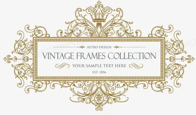 欧式花纹边框设计素材