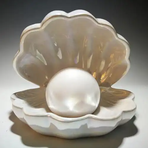 少女心梦幻珍珠贝壳摆件夜明珠房间装饰品陶瓷小夜灯ins一件代发