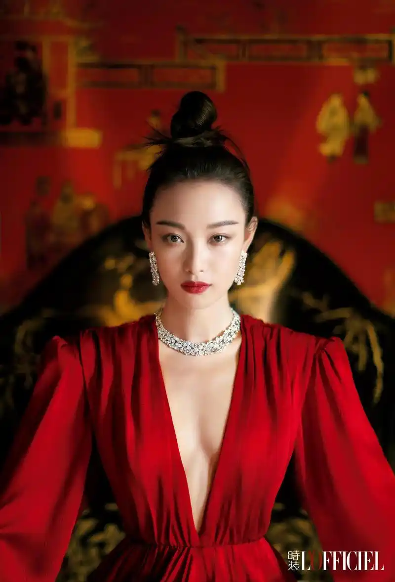倪妮时装lofficiel中法刊双封面大片演绎复古摩登女郎