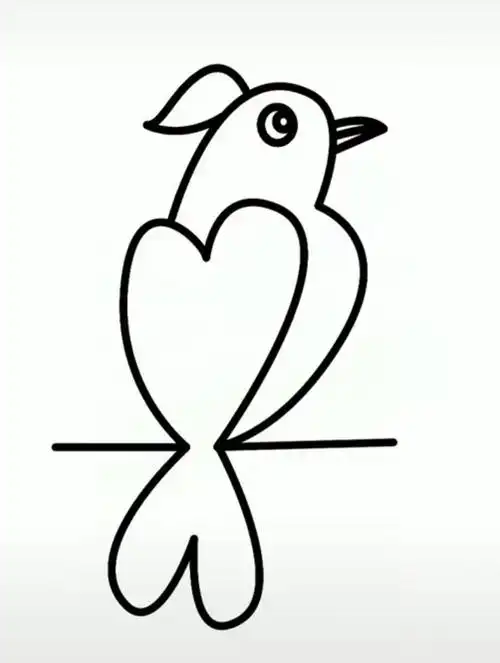 简笔画:画一只小鸟