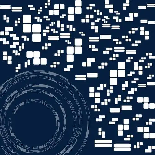 矢量白色齿轮方块科技感纹路