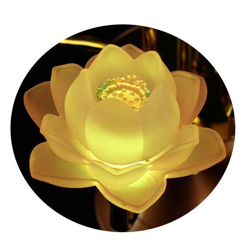 供灯佛教用品琉璃莲花花灯七彩led佛前佛堂荷花灯