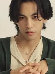 假发男中分狼尾长发表演头套帅气cos日系卷发仿真透气舞台全头套