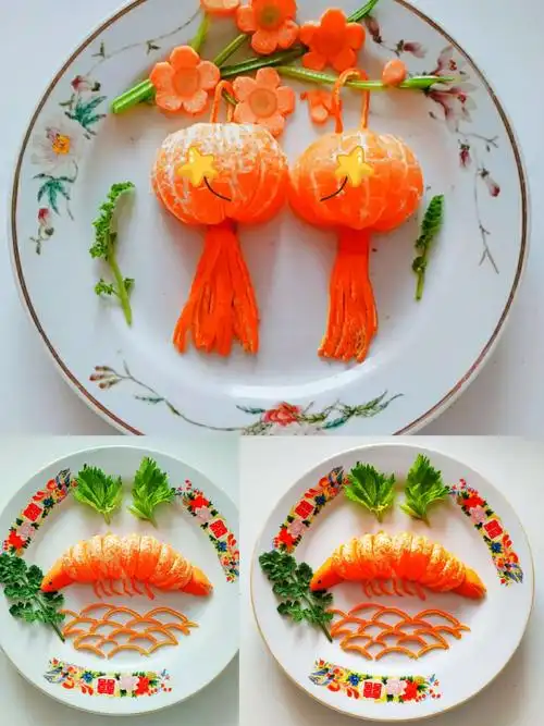 蔬菜手工拼盘图画