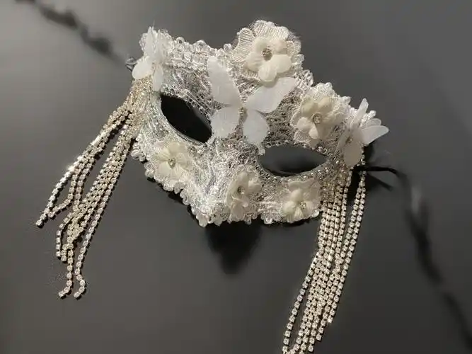 假面女凰威尼斯名媛蕾丝面纱面具私人派对舞会网红直播万圣节蒙面 a款