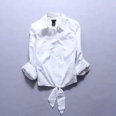 白衬衫打结