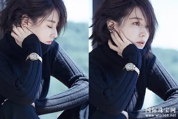 在卡地亚(cartier) cle de cartier系列腕表大片,李英爱以短发清爽