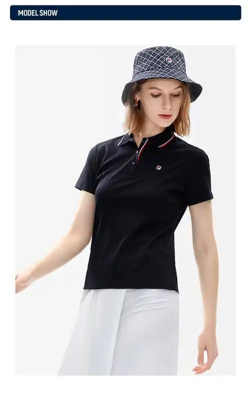 fila斐乐官方女子短袖polo衫夏季运动商务短袖t恤翻领休闲半袖上衣