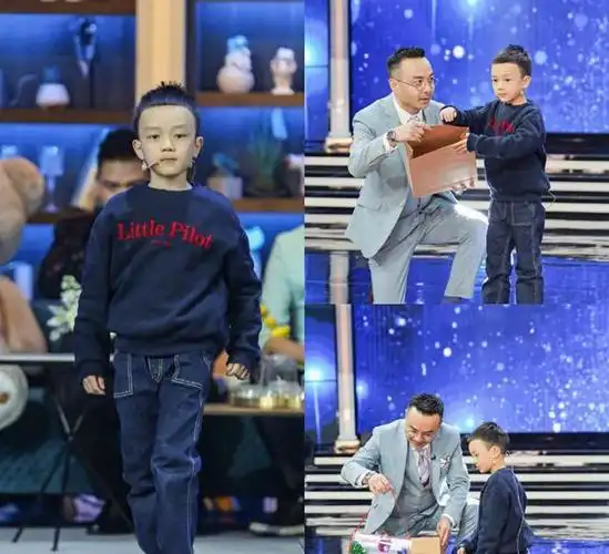 过年孩子该怎么穿汪涵6岁儿子罕见露面穿卫衣配牛仔裤太时髦