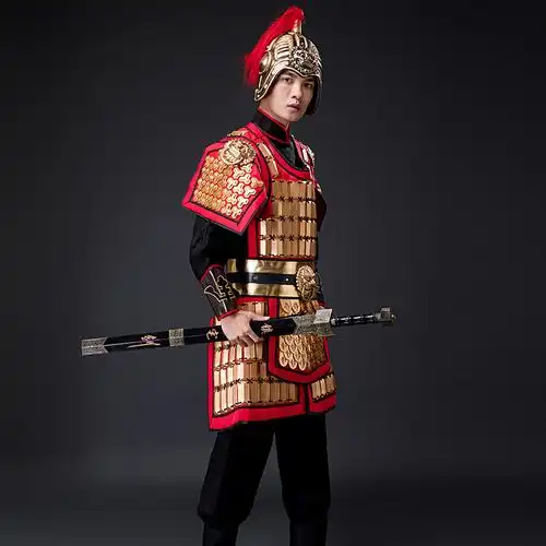 影视古装古代士兵盔甲将军铠甲战袍武士剧组民族服装