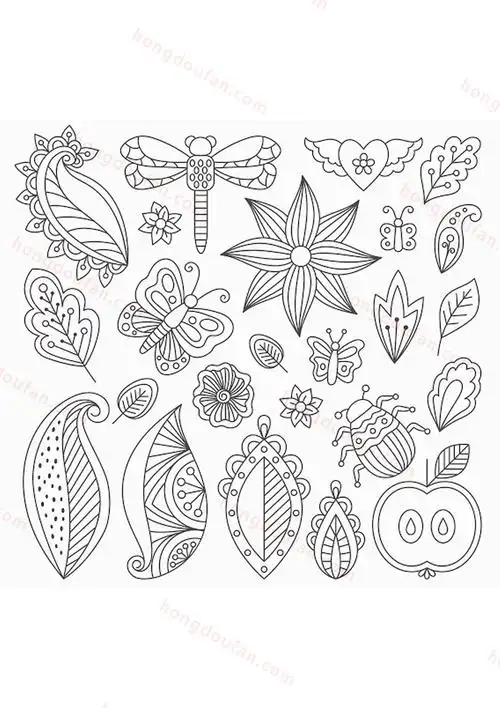 a4可以直接打印的春天图案-红豆饭小学生简笔画大全