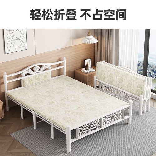 简易折叠床双人床1.5米成人家用木板铁床1.2单人隐形1m简易出租房