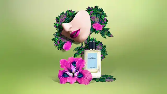 prada purple rain fragrance graphics