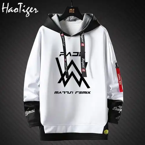 艾伦沃克alanwalker同款dj潮牌faded男女飘带连帽卫衣