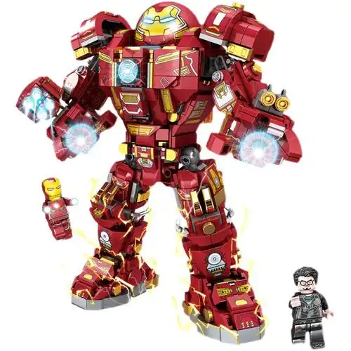 复仇者联盟乐高积木钢铁侠系列浩克装甲机甲拼装建构
