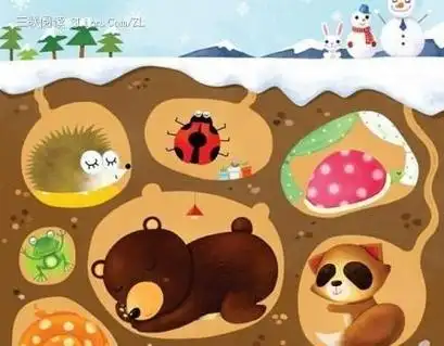 小蛇冬眠简笔画幼儿园