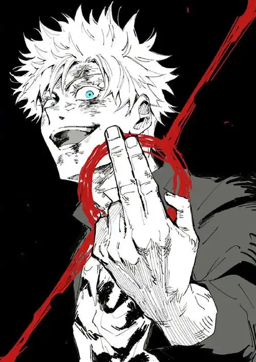 线稿分享 二次元顶流男神 动漫插画参考 deka_sad 咒术回战 五条悟