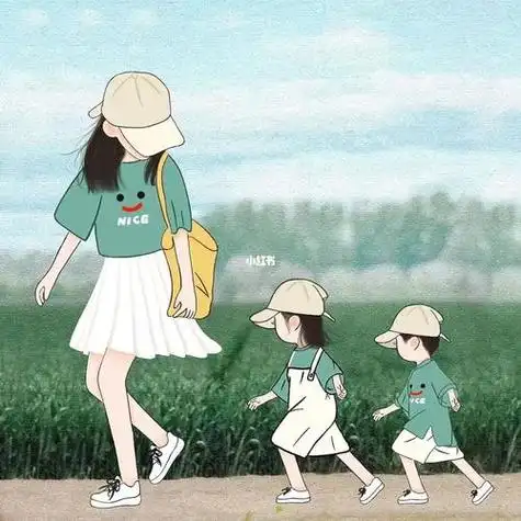 一家四口微信头像两女儿背影 女生头像图片大全 -【爱个性】