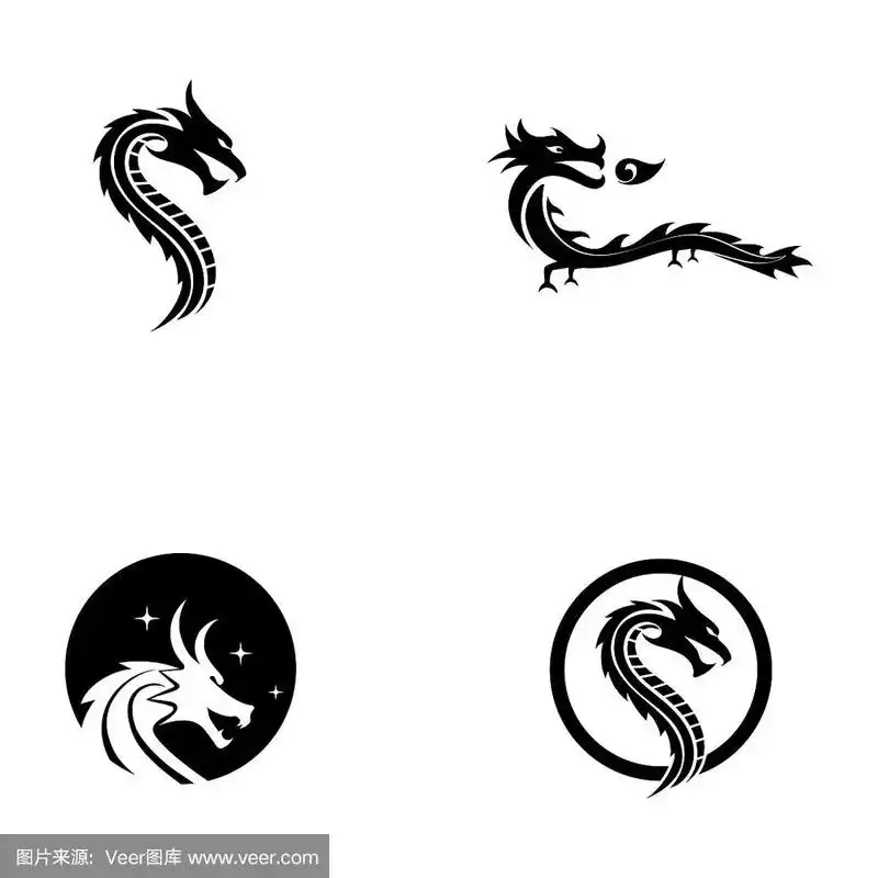 龙矢量图标插图