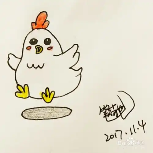 q版鸡的简笔画彩色