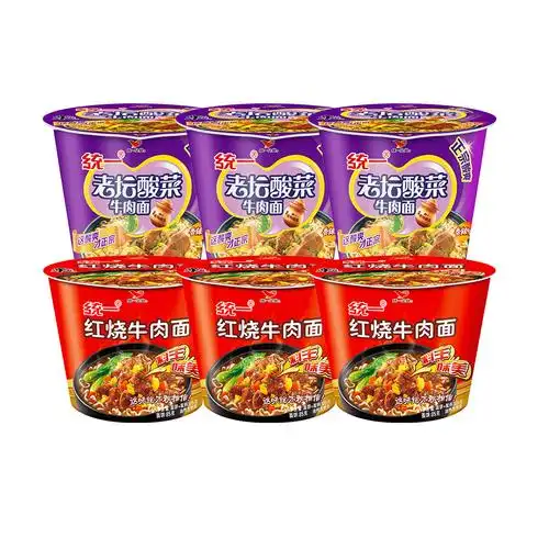 牛肉面统一一来一桶老坛酸菜120g红烧105g泡面方便面