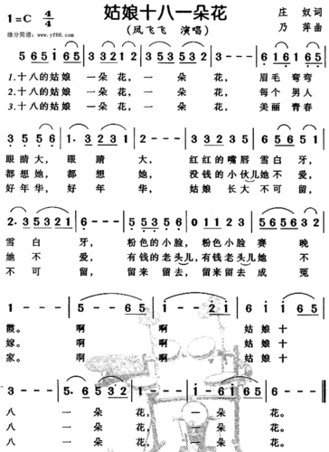 姑娘十八一朵花_姑娘十八一朵花简谱_姑娘十八一朵花吉他谱_钢琴谱-查