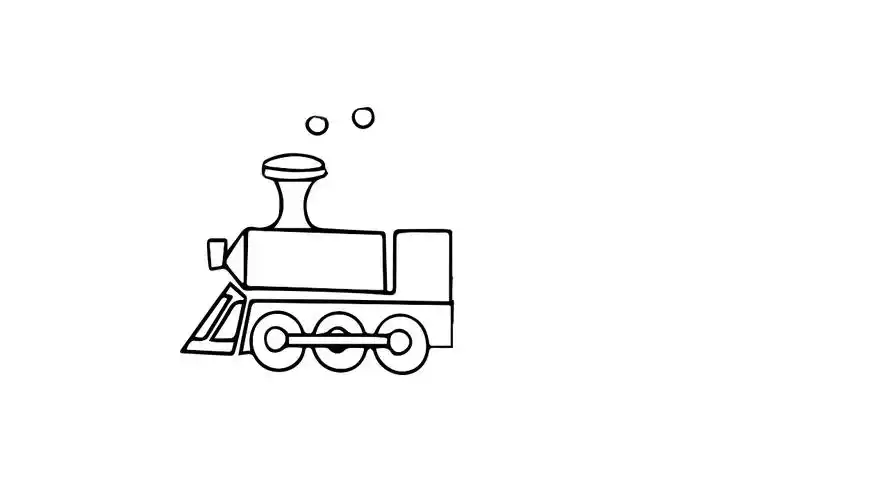 火车简笔画怎么画
