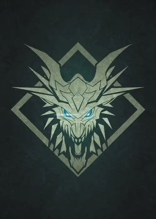 怪物猎人世界冰原大神设计的巫师风格怪物logo图