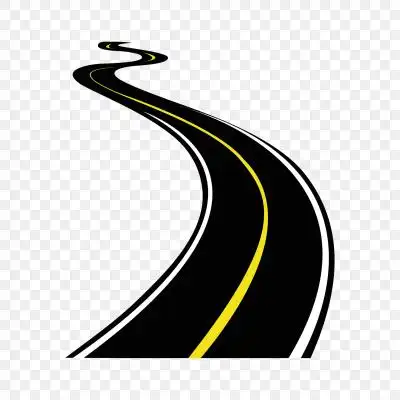 矢量弯曲的马路素材图