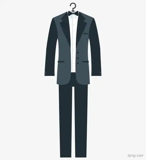 手绘创意舒服的西装png素材透明免抠图片-卡通手绘