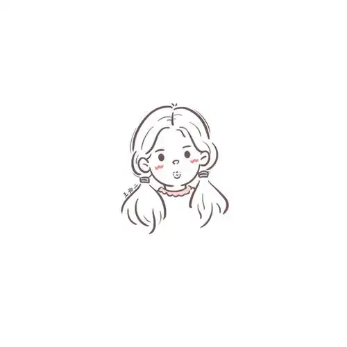 简笔画手绘头像女生