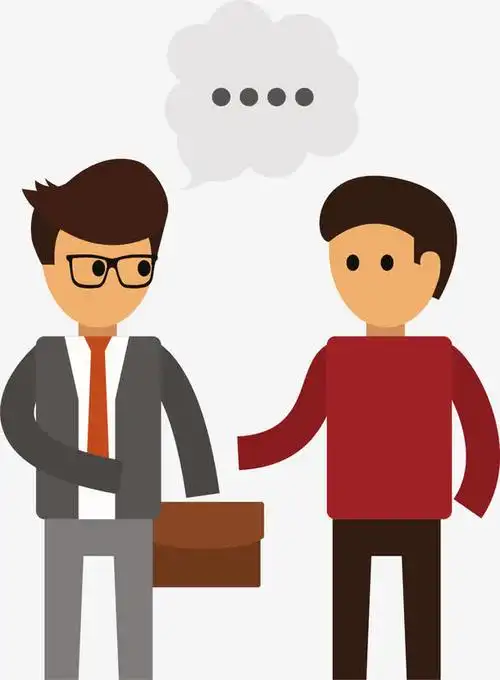 交谈场景矢量图