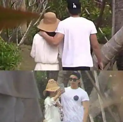 原创李冰冰一身白衣尽显女神范小16岁男友当街索吻像拍偶像剧超甜