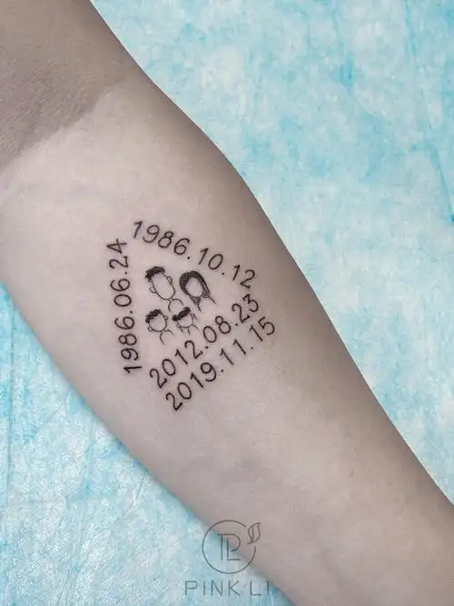 生日纹身_纹身图案手稿图片_pink_li的纹身作品集