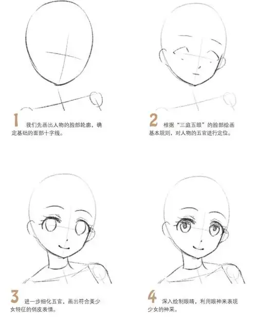 古风漫画美少女相貌绘画步骤