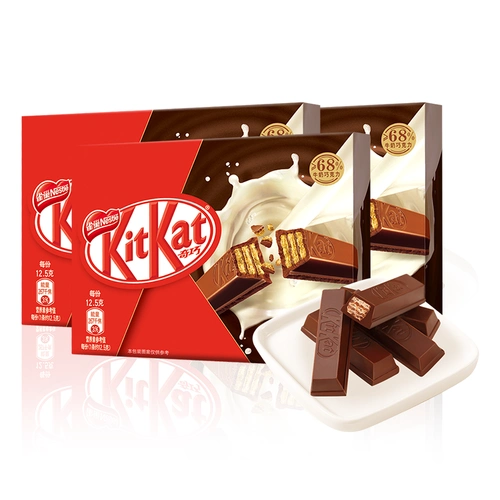 kitkat雀巢奇巧牛奶抹茶威化巧克力36gx3盒夹心巧克力网红零食